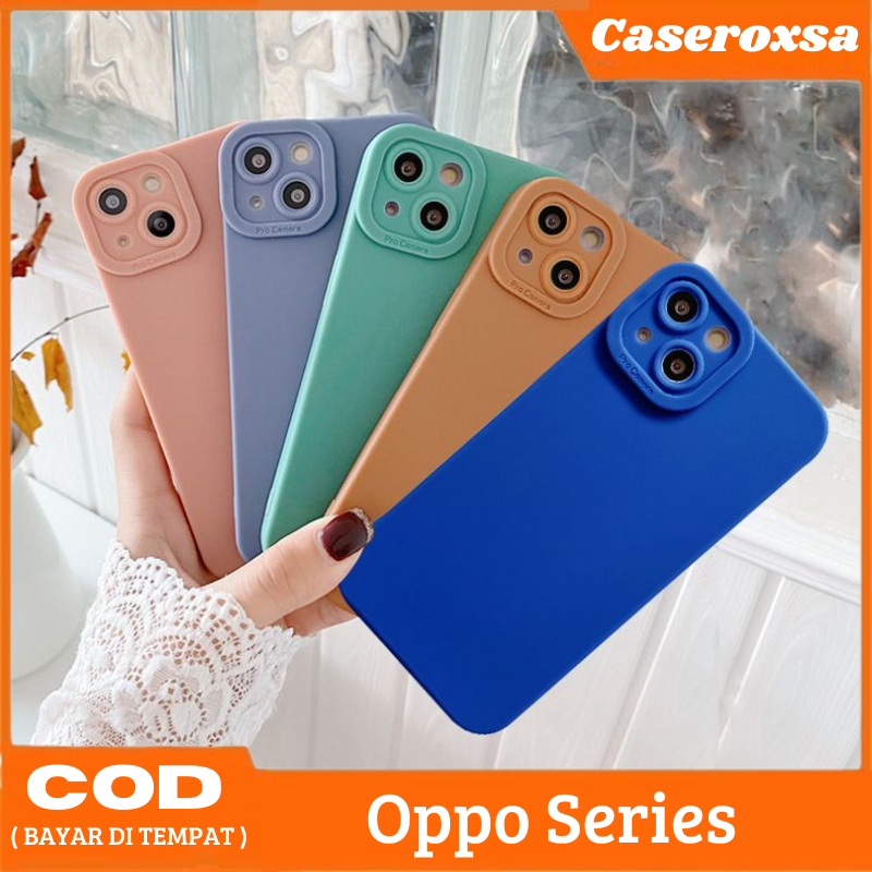 Case Oppo A16 A16S A16E A36 A54 A55 Reno 6 5G Casing Softcase Pro Camera Cam 3D Protection Camera