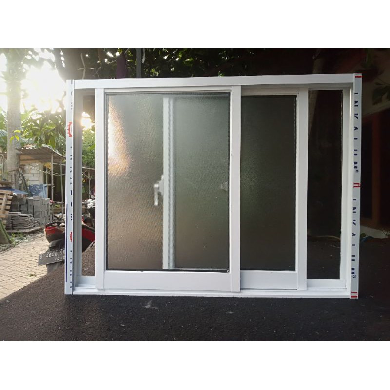 Kusen jendela sliding uk 80 X 80 1 set packing kayu