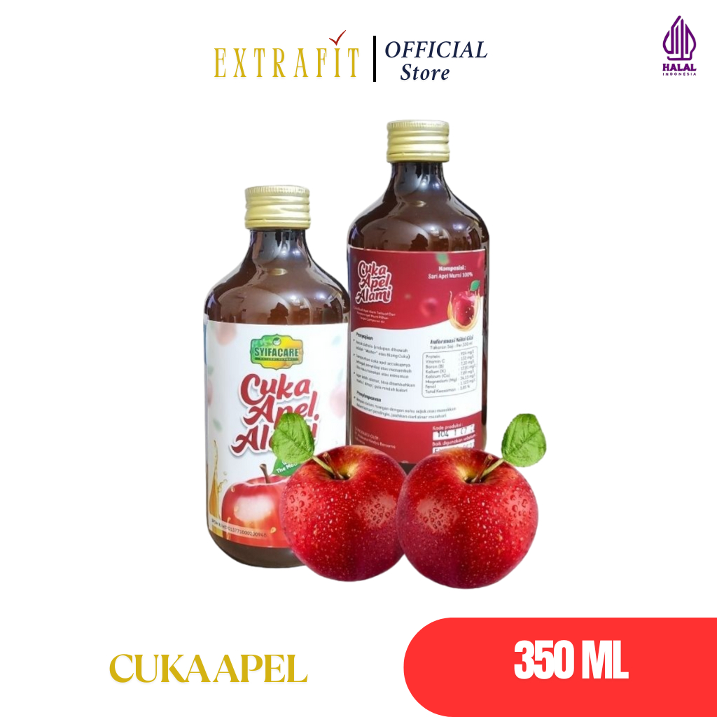 

Cuka Apel With Cider Vinegar Syifacare 350ML