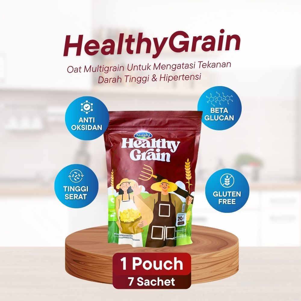 

Oat Multigrain HealthyGrain Penuh Serat Batu Atasi Hipertensi & Menjaga Tubuh 1 Pouch 7 Sachet