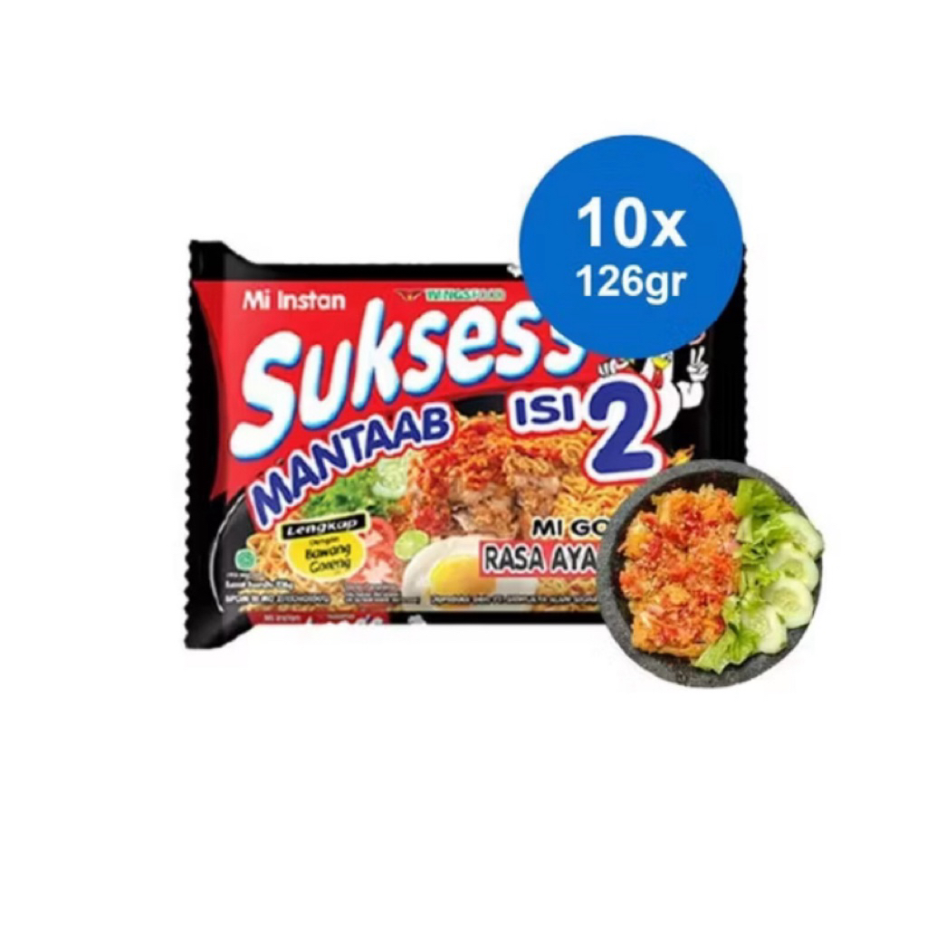 

Mie Suksess Mantaaab Ayam Geprek 10 x 126g