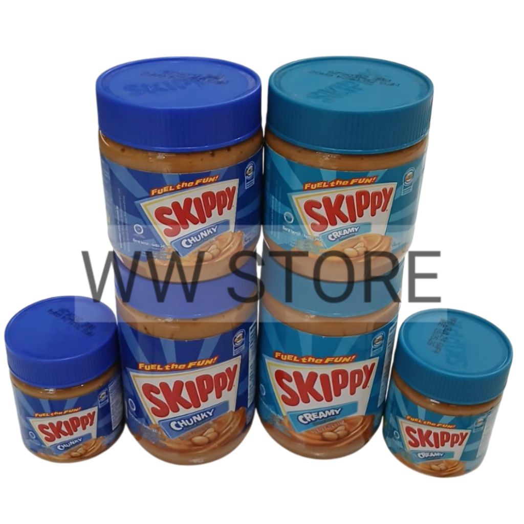 

Olesan selai roti rasa kacang tanah tekstur halus / kasar halal MUI SKIPPY CHUNKY CREAMY Peanut Butter 170g 340g 500g