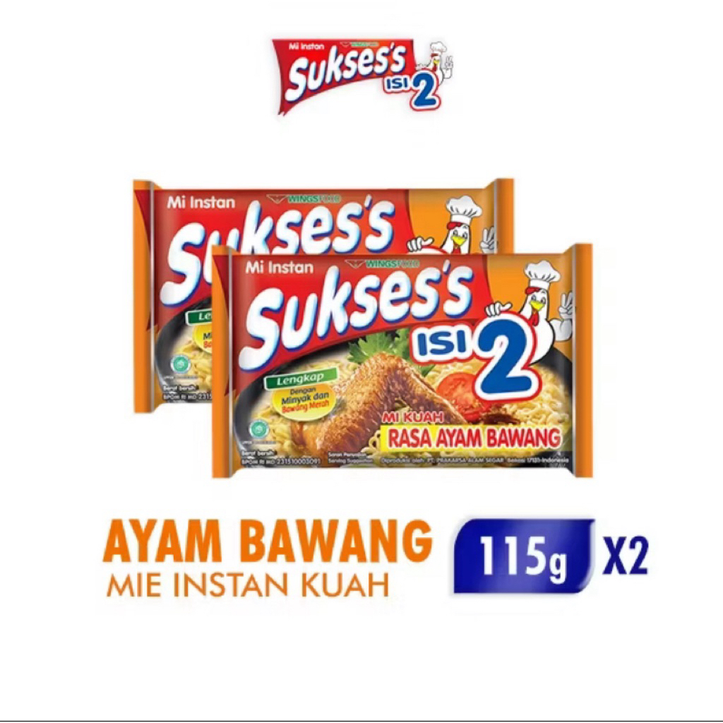 

Mie Suksess Kuah Ayam Bawang Isi 2 x 115g – Gurih Mantap