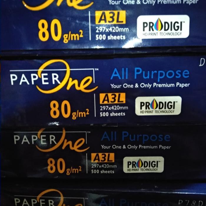 

Kertas HVS PaperOne A3 80gsm Isi 500 Lembar (1 Rim)