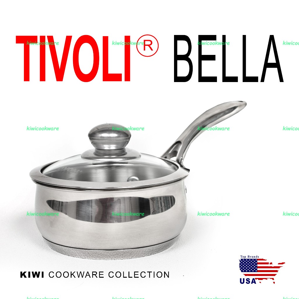 Sauce Pan 14cm Panci Susu MPASI Stainless Steel Premium Ekspor Tivoli KiwiCookware LovelynaStore