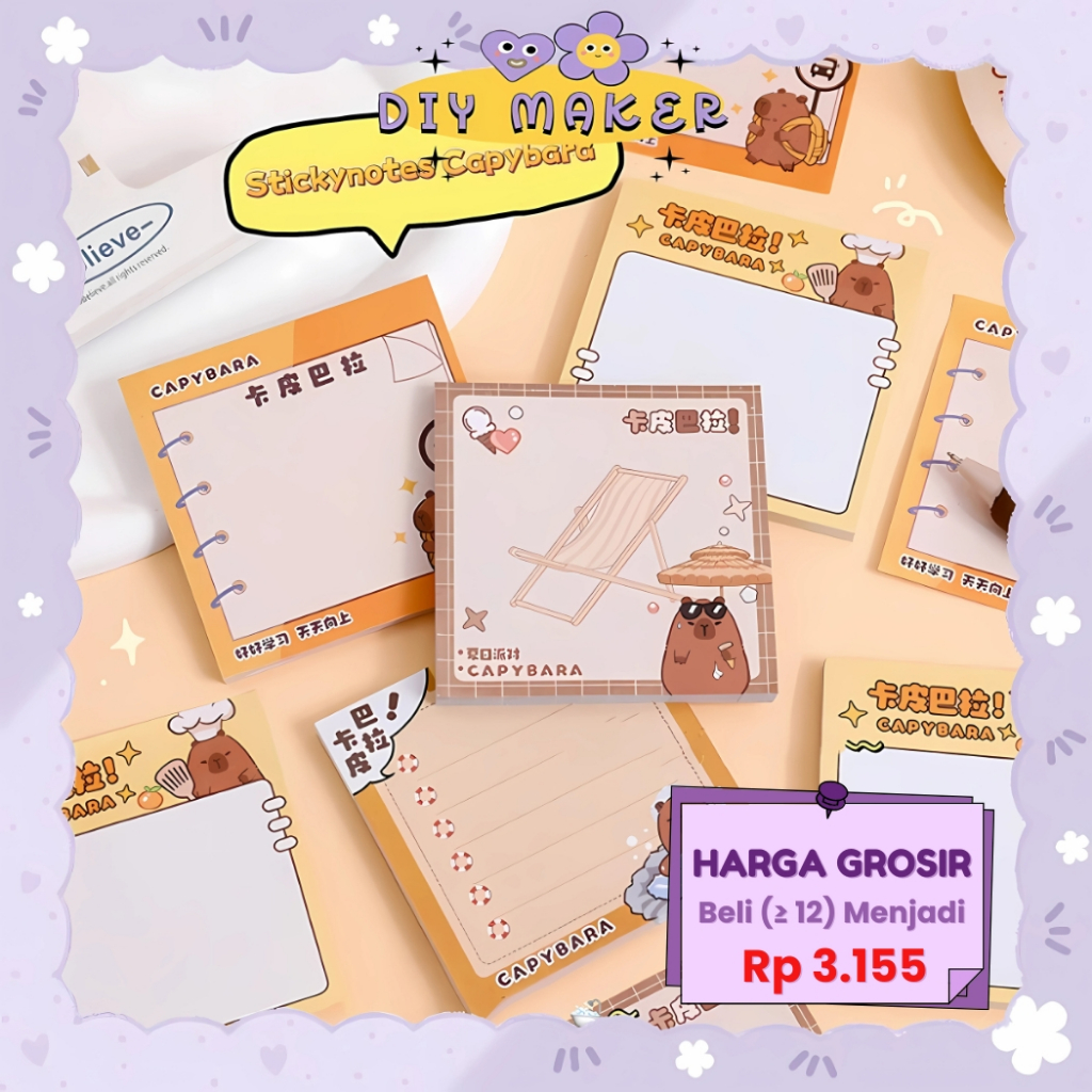 

DM Sticky Notes Lucu Unik Alat Tulis Kantor Praktis Alat Tulis Sekolah Notebook Notepad Memo MB09