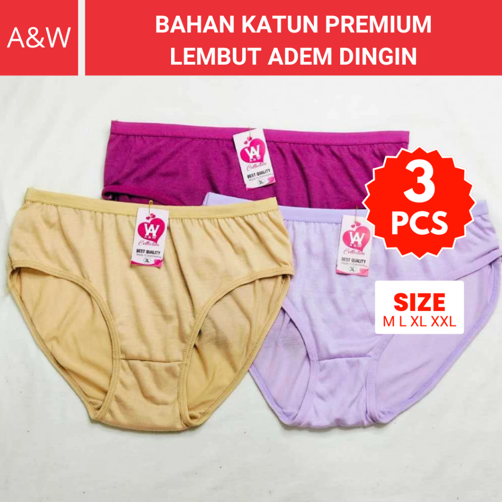 Celana Dalam Wanita Katun Premium CD Wanita Remaja Dewasa Murah Adem Lembut