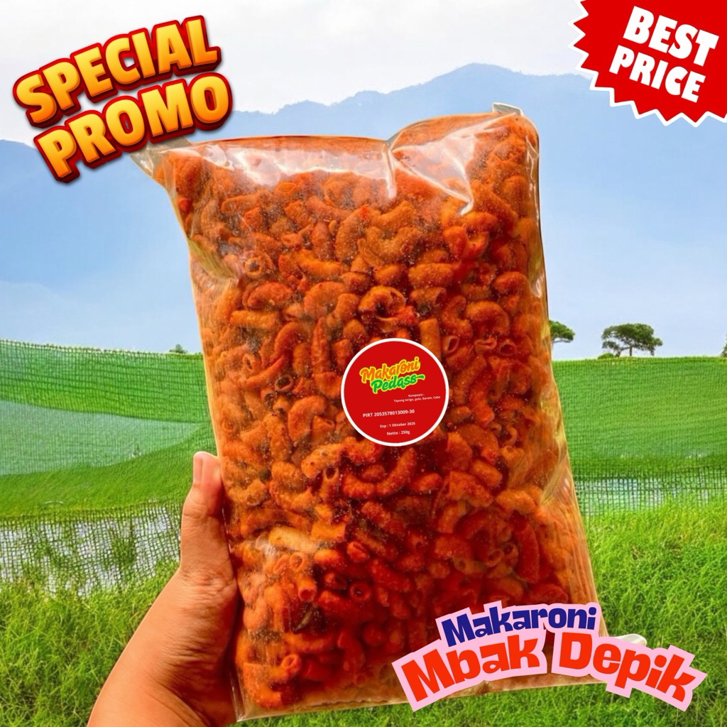

Makaroni Ekstra Pedas 250g – Sensasi Pedas Khas Surabaya