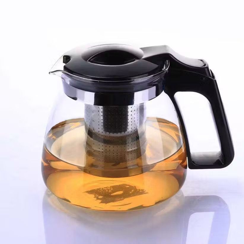 Teko Kaca 1L  Teapot Teko Teh Kopi Kaca Saringan Stainless