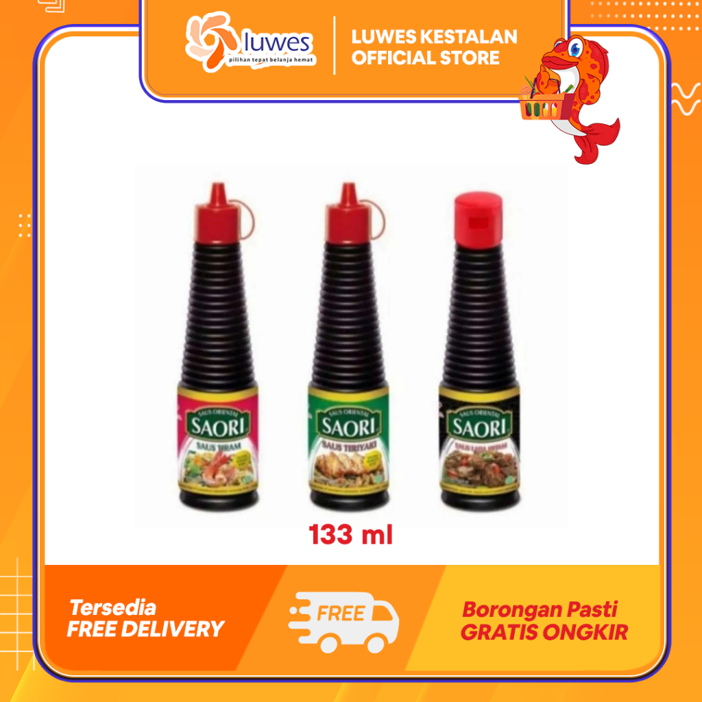 

Saori Saos Oriental 133ml Saus Tiram / Saus Lada Hitam / Saus Teriyaki Membantu Menambah Cita Rasa Pada Masakan