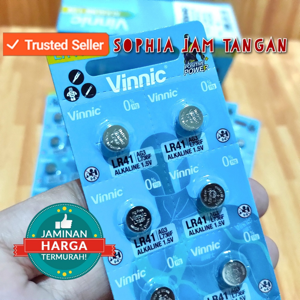 HARGA 1 LEMBAR  Baterei L736F Vinnic / Baterai L736 F Vinnic LR 41 LR41 736