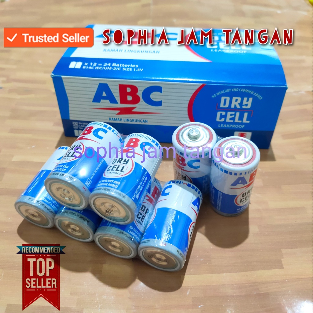 HARGA PER  2 BIJI TERMURAH BATERAI SIZE C  ABC R14 / BATERAI R14 ABC