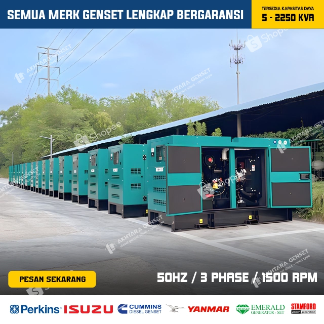 Genset Silent Weifang 20 Kva 25 Kva 30 Kva 40 Kva 50 Kva 60 Kva 80 Kva 100 Kva 150 Kva