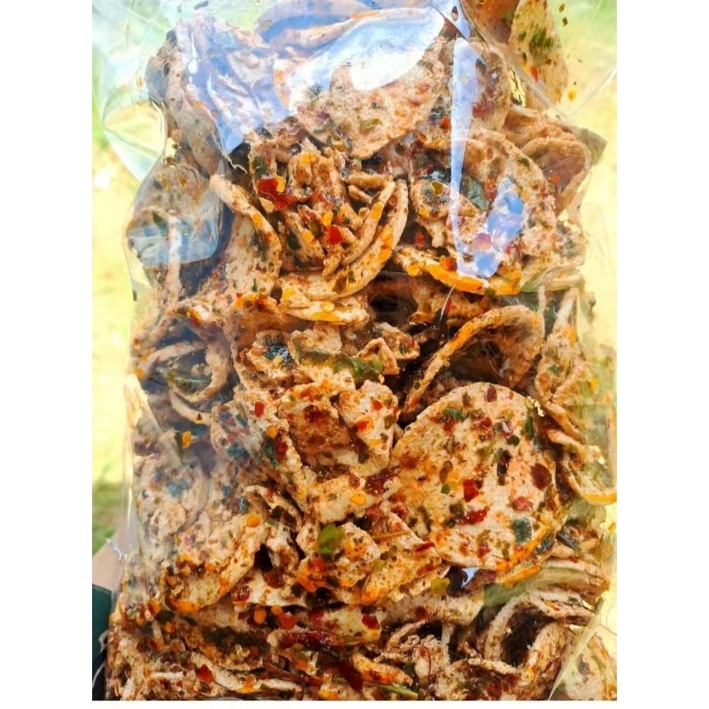 

basreng koin pedas extra daun jeruk kemasan 500gr