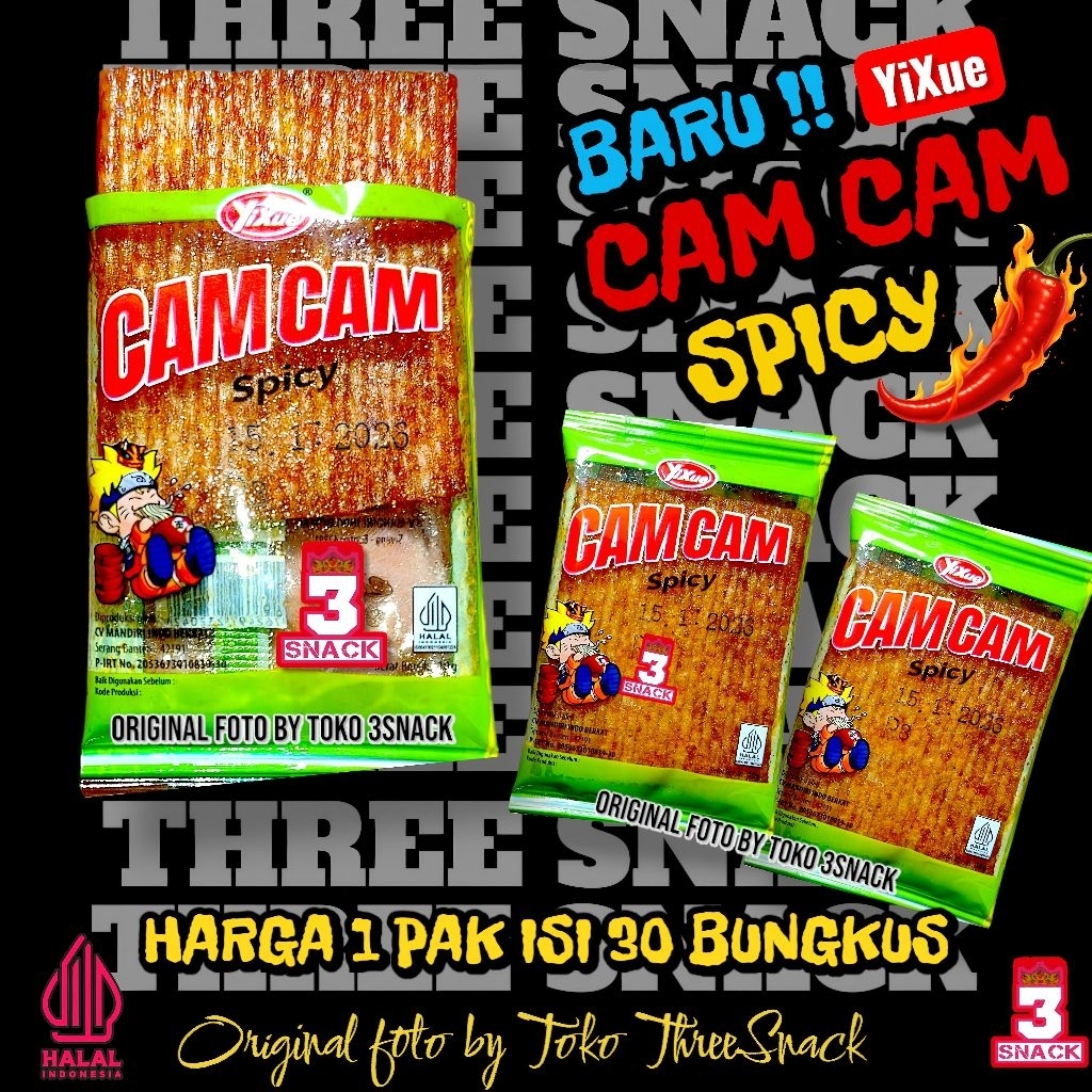 

Snack Pedas YiXue Cam Cam Spicy Isi 30 Bungkus