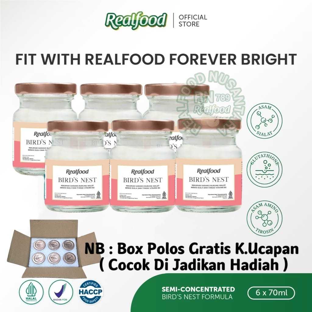 

Realfood Forever Bright 6 Botol Box Polos ( Minuman Sarang Burung Walet ) RN789