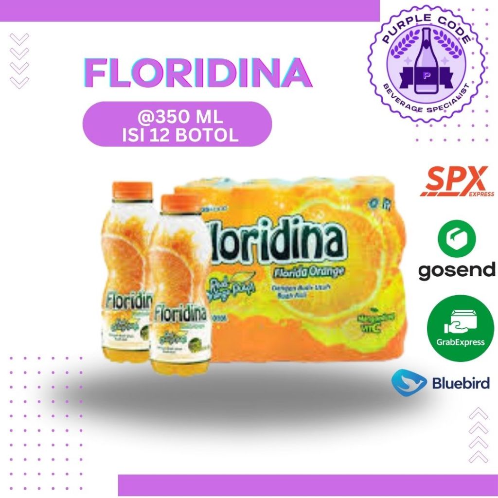 

(INSTANT READY) FLORIDINA ORANGE PACK ISI 12 BOTOL - READY TISUE LIVY, Air Minum Kemasan Botol Minuman