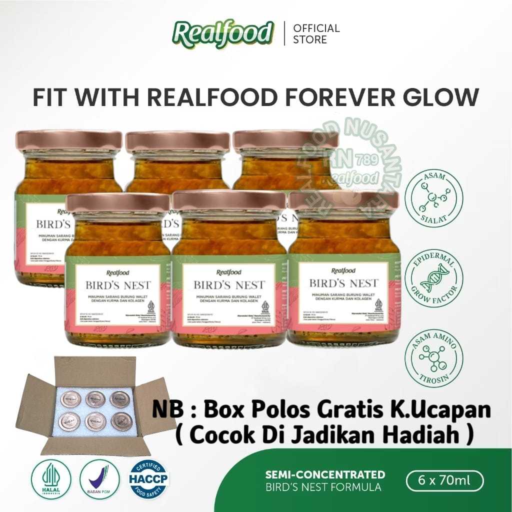 

Realfood Forever Glow Kurma + Kolagen 6 Botol Box Polos ( Minuman Sarang Burung Walet ) RN789