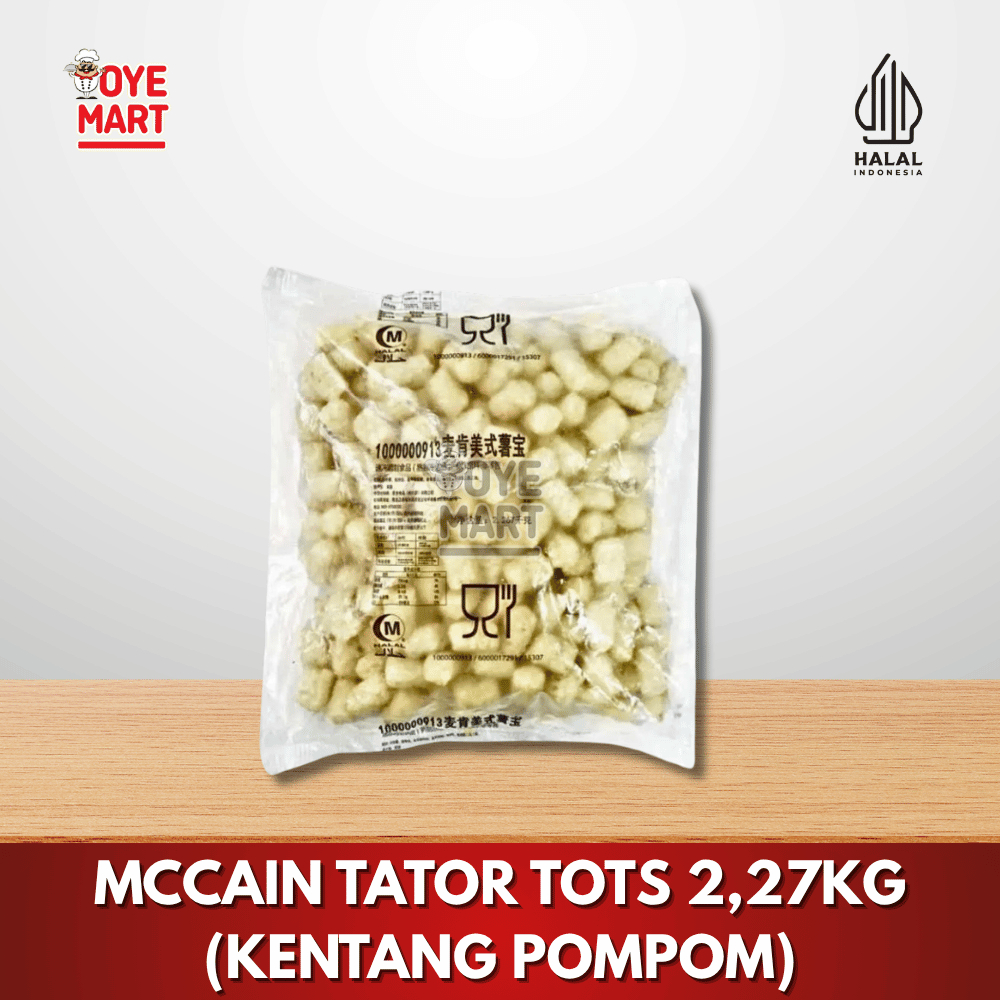 

MCCAIN TATOR TOTS 2,27KG KENTANG GORENG POM POM