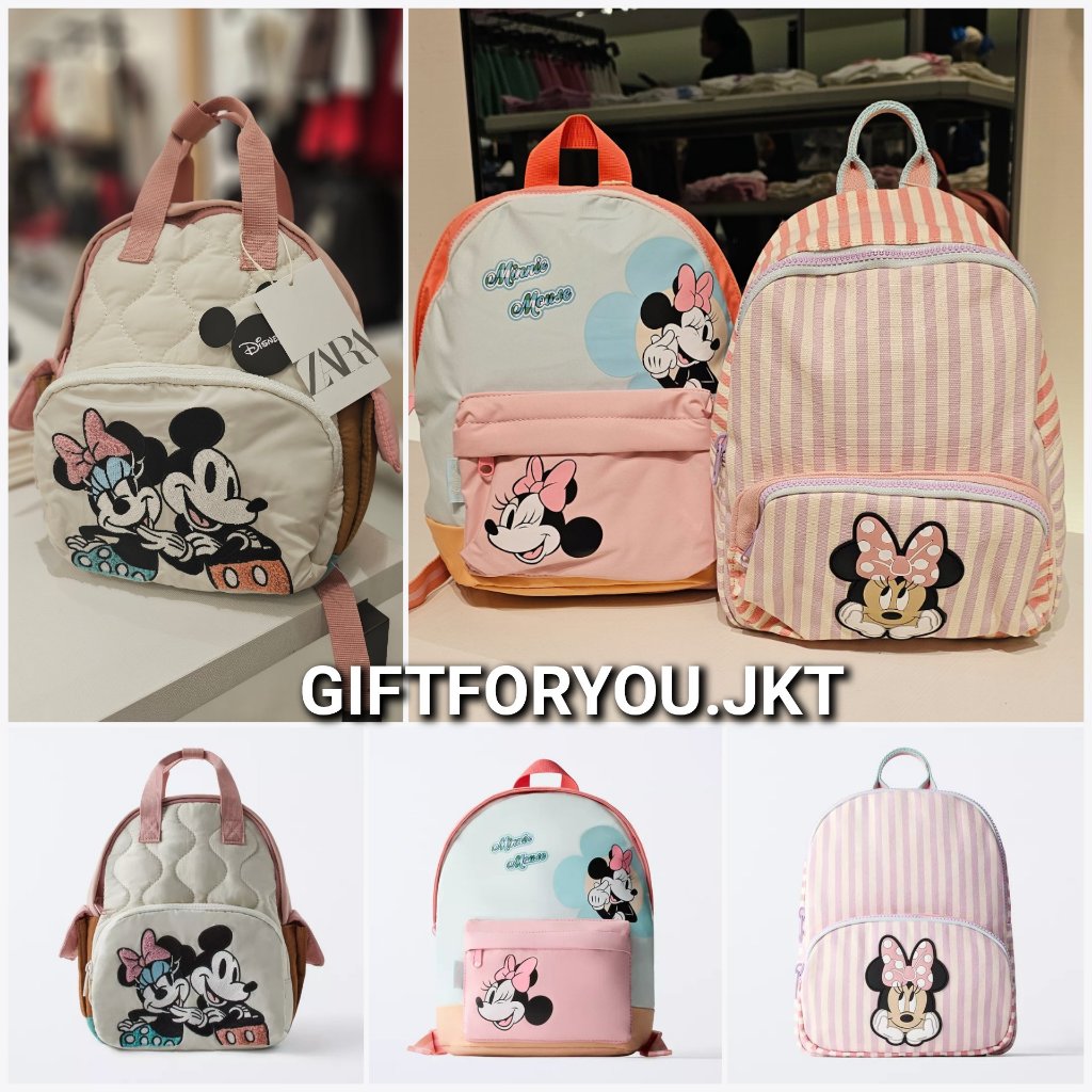 Tas Mini Backpack Zara Kids Tas Ransel Anak Disney Mickey Mouse Ransel Bag Original Kids