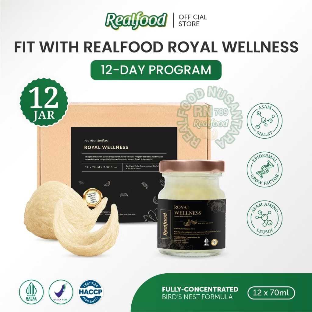 

Realfood Royal Wellness 12 Botol Diskon Harga ( Minuman Sarang Burung Walet ) RN789