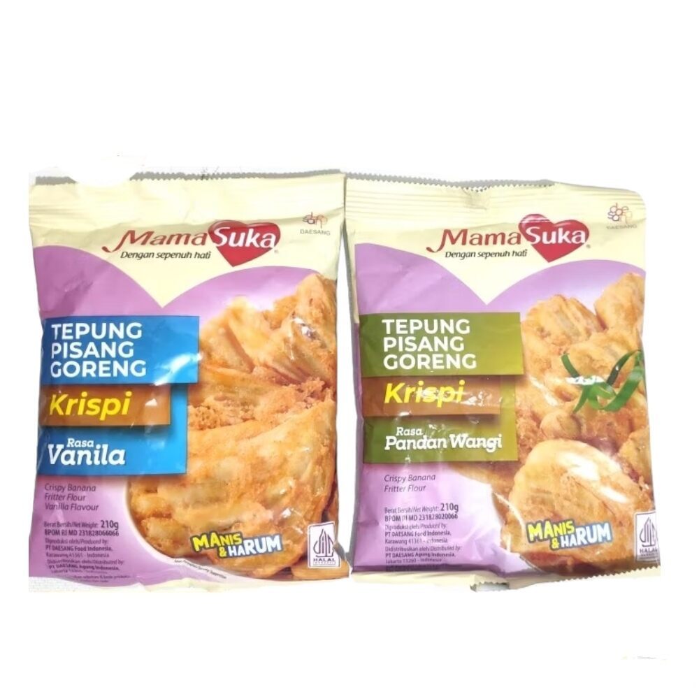 

Mama suka Tepung pisang goreng krispi /Rasa Pandan wangi/Rasa Vanilla/210gr