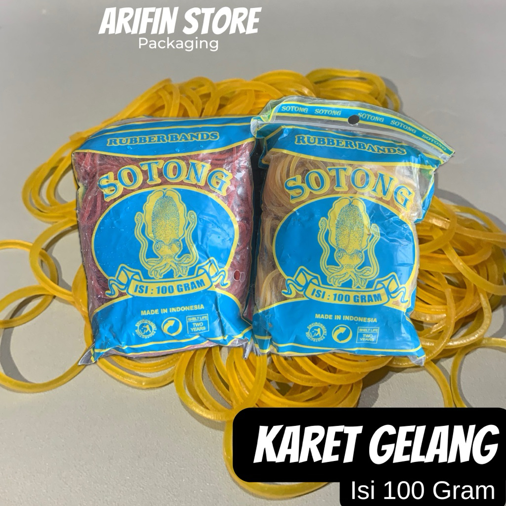 

Karet Gelang | Isi 100gr | Karet Dapur | Karet | Rubber Bands | Merah & kuning | karet pembungkus