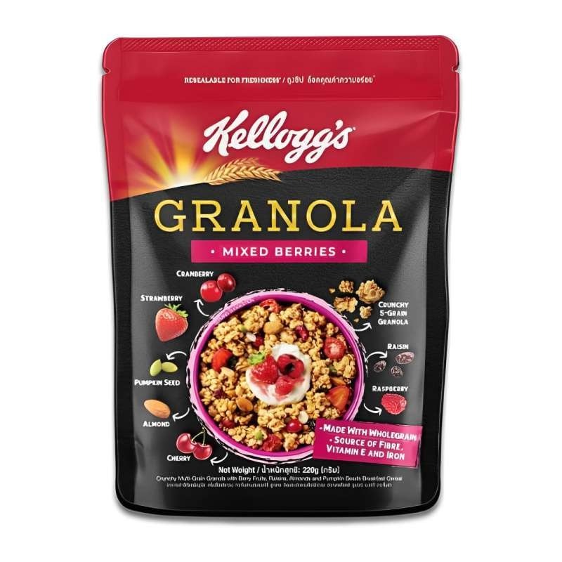 

[oddsolshop] pekanbaru/Kellogg's Granola Mixed Berries 220GR Sereal Snack Sehat Campuran Buah Beri