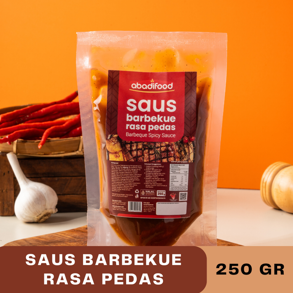 

Saus Barbecue BBQ Pedas AbadiFood - Saus Praktis Pedas Gurih | HALAL | Cocok untuk Ayam & Daging