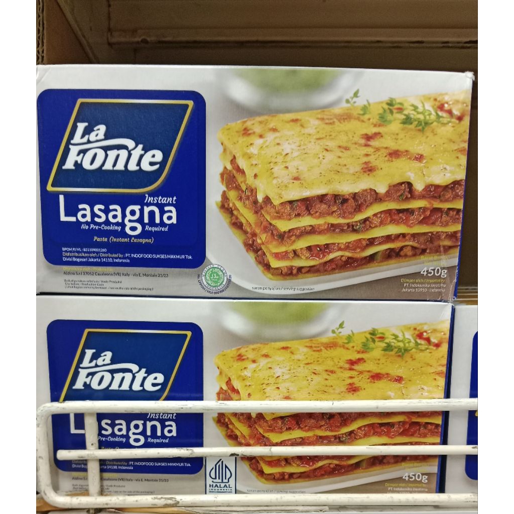 

LA FONTE LASAGNA INSTAN KEMASAN 450GRAM/ PASTA LEMBAR