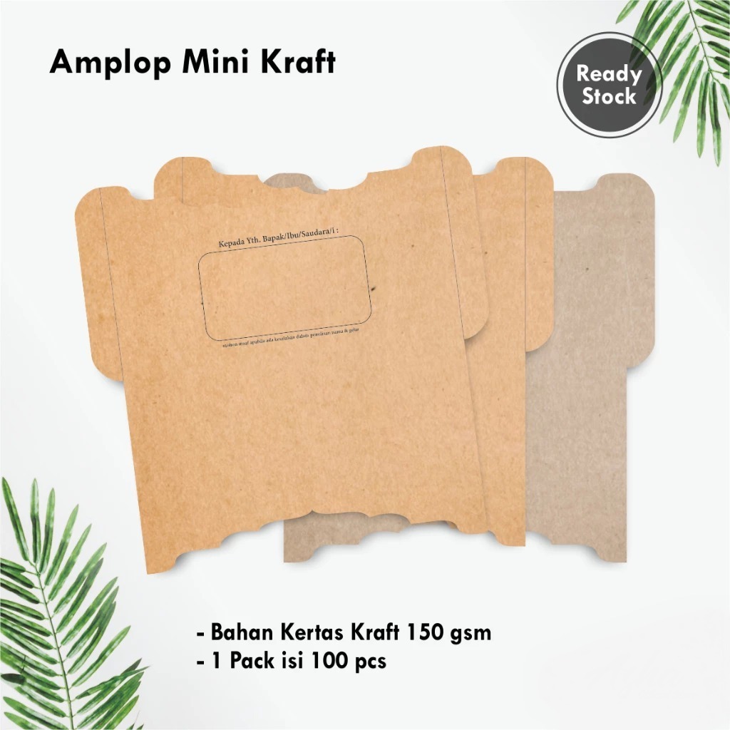 

(100pcs) AMPLOP MINI UNDANGAN PERNIKAHAN - AMPLOP MINI KRAFT SIMPLE AESTHETIC READY STOK