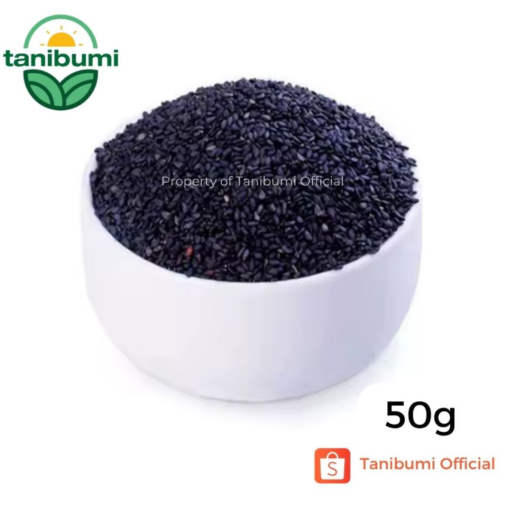 

50g | Biji Wijen Hitam Mentah | Raw Black Sesame Seed | Impor Premium