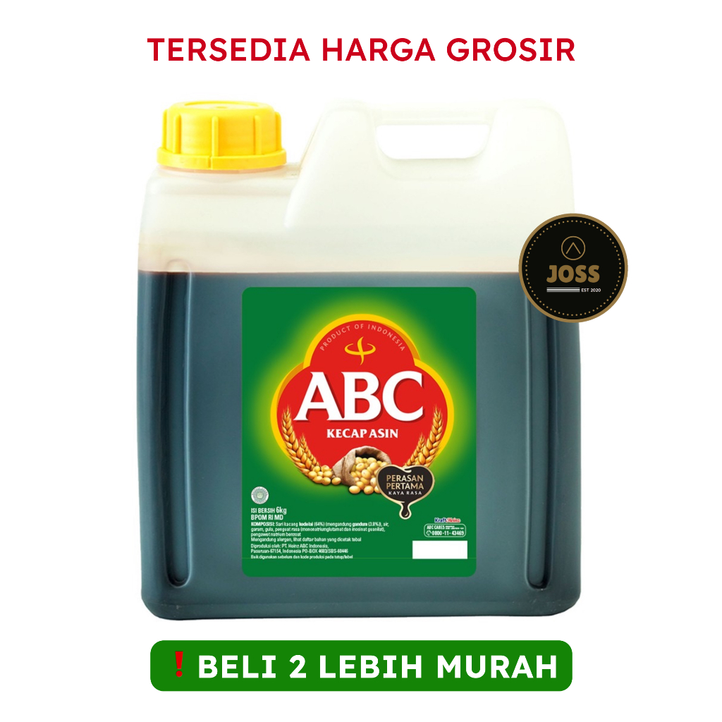 

[KHUSUS INSTAN] Kecap Asin ABC 6kg Jerigen