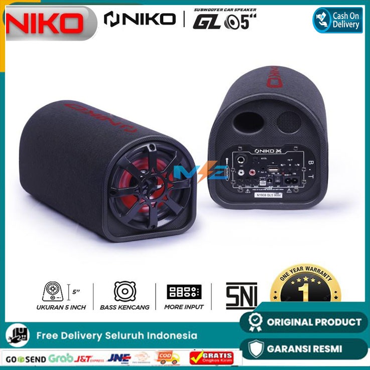 Speaker Niko GL5 Bluetooth 5inc Speaker Bass Subwoofer GL 5 / speaker karaoke oke 5 inch 30 Watt