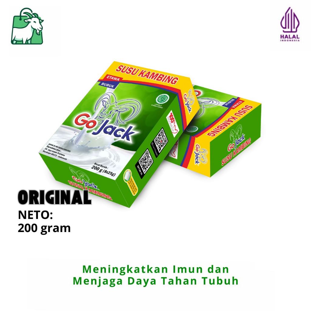 

GOJACK - Susu Kambing Etawa Asli Original 100% Susu Sendi dan Tulang Rasa Original [ 200 gram ]