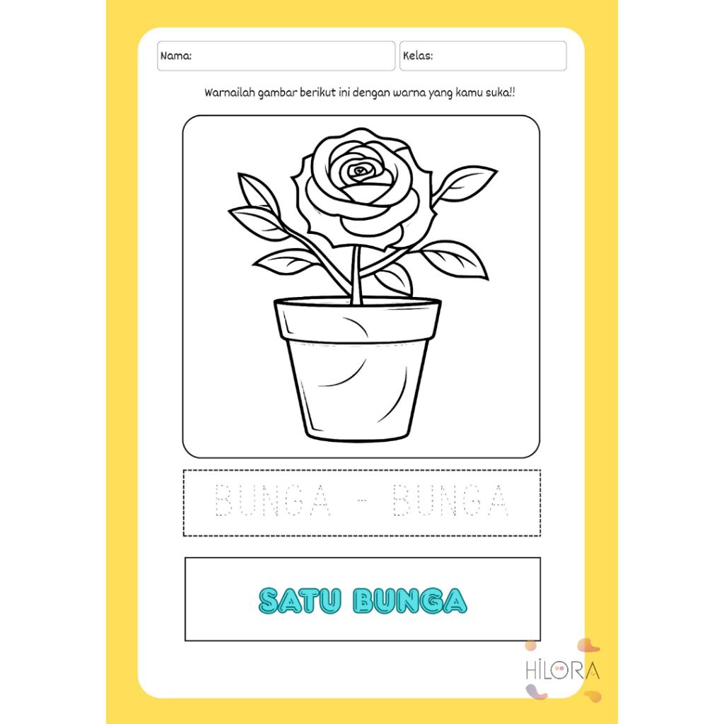 

HILORA - GAMBAR MEWARNAI / MEWARNAI BUNGA / HVS A4