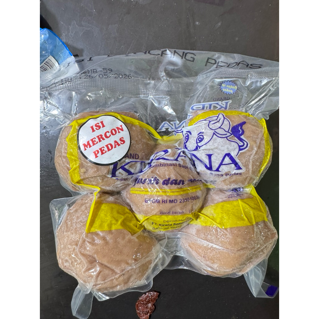 

bakso mercon besar 600gr kirana palstik kuning