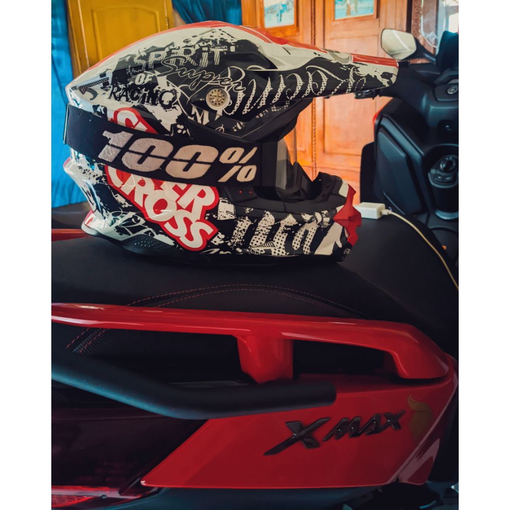 Helm Trail GM Supercross Kacamata Google Cross 100%