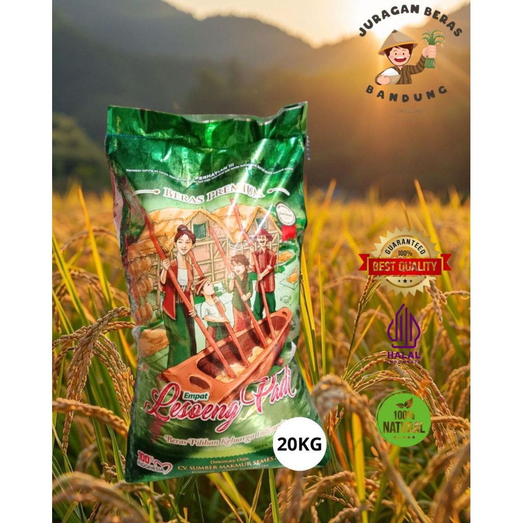 

Beras Lesoeng Padi 5Kg Repack 20 Kg dan 25 Kg Pulen dan Enak