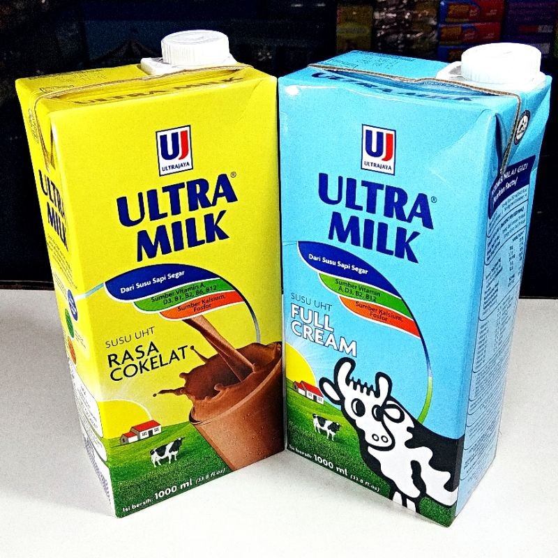 

Ultra Milk Susu UHT 1000 ml / 1 liter - Full Cream - Cokelat - Lowfat Putih - Lowfat Coklat - SJY