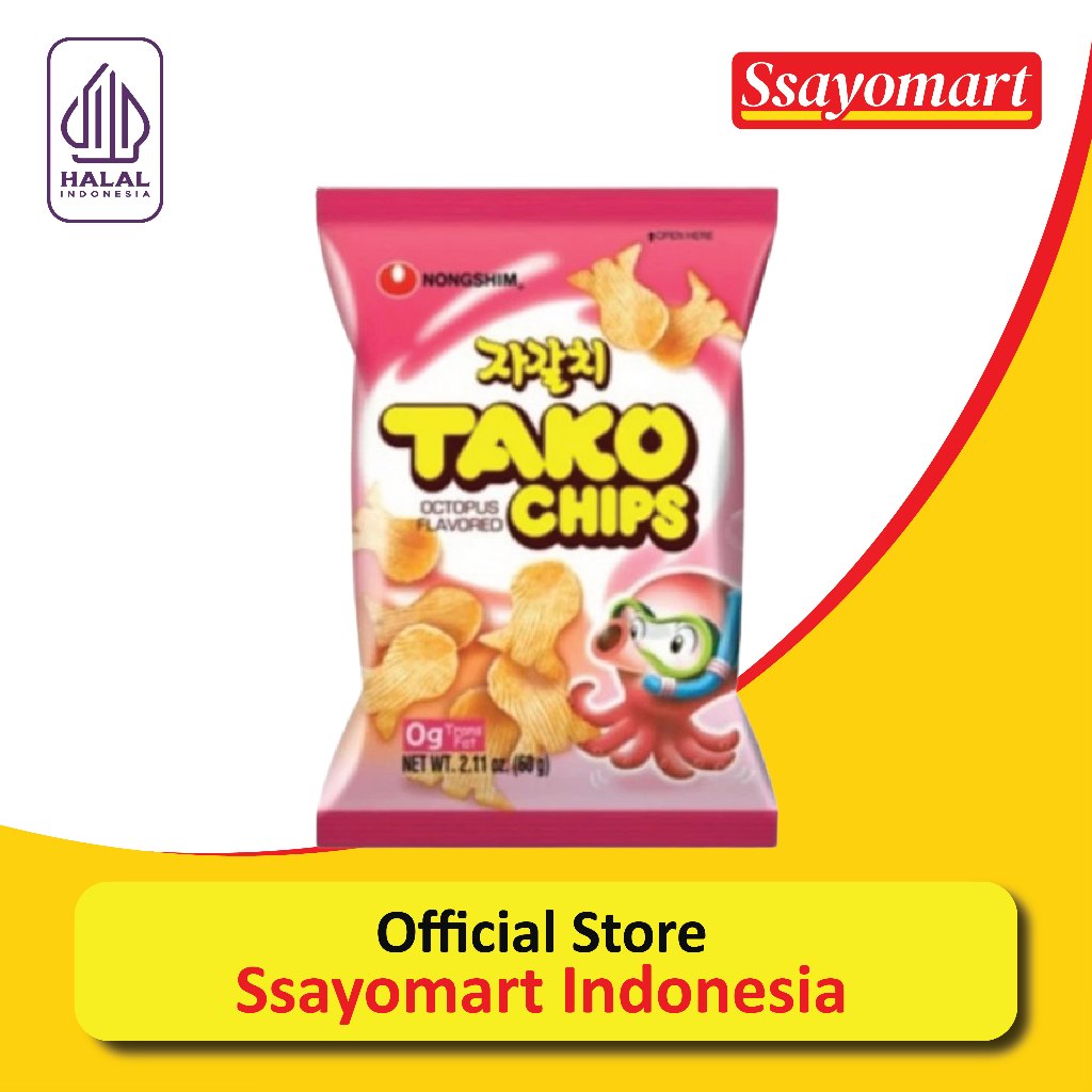 

NongShim Tako Chips Snack - Makanan Ringan Korea 60gr
