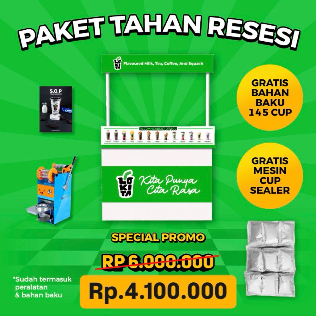 

LOKITA - Paket Franchise Minuman Lokita, Lengkap dengan Booth dan Terlaris