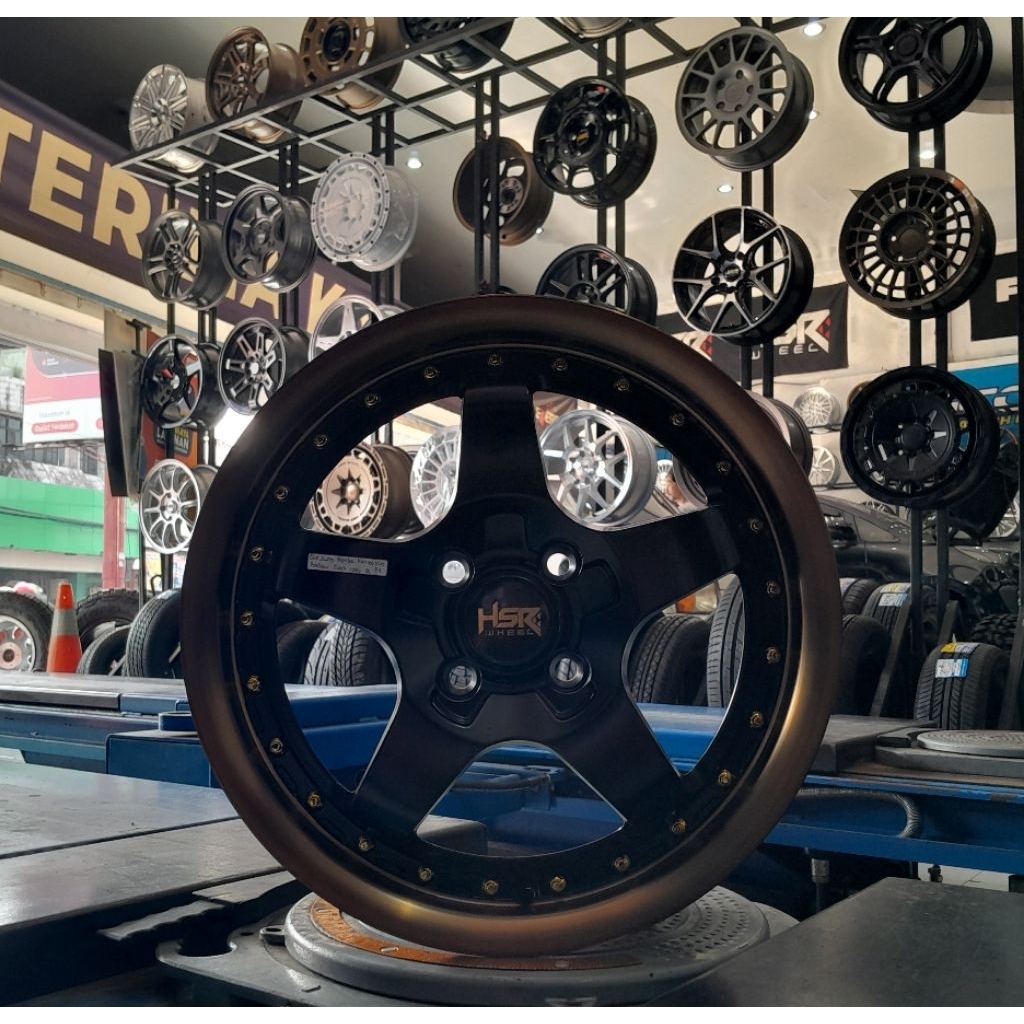 Velg Mobil Hsr Bob R15 Black Bronze for:jazz.brio dll
