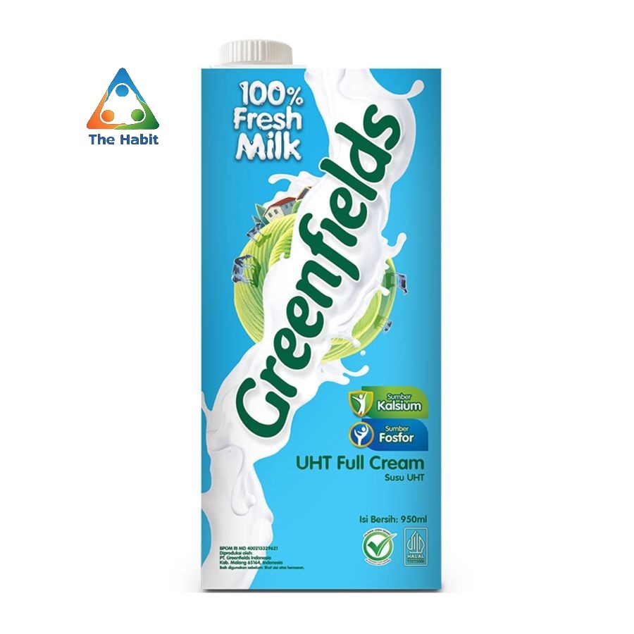 

(The Habit) Greenfields Susu UHT Full Cream Kotak 950 ml