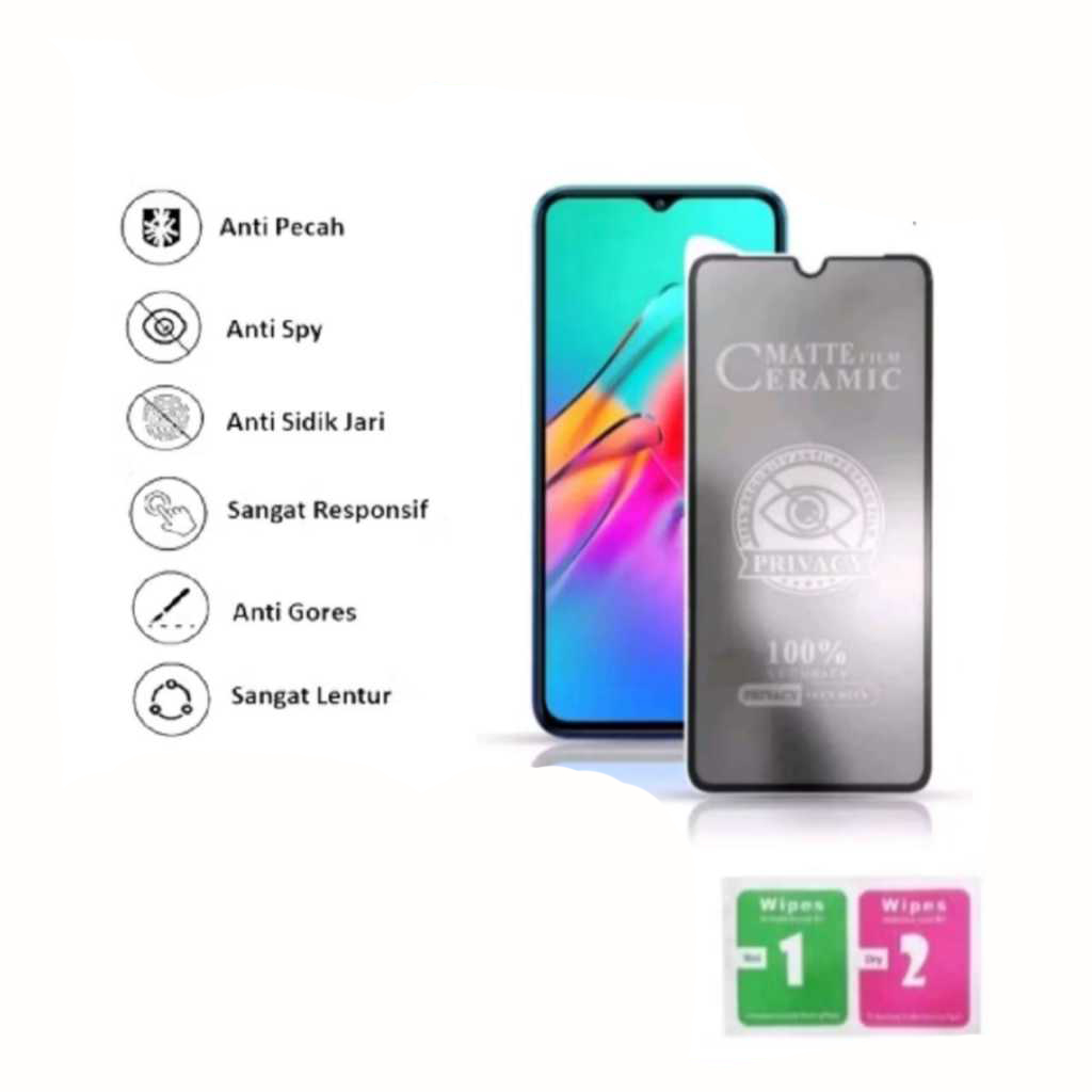 Anti Gores Ceramic Spy Pelindung Layar Privasy Anti Intip Type Hape REALME