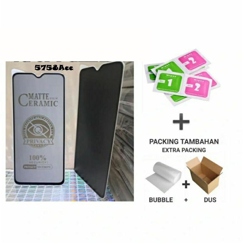 Anti Gores Ceramic Spy Pelindung Layar Privasy Anti Intip Type Hape INFINIX