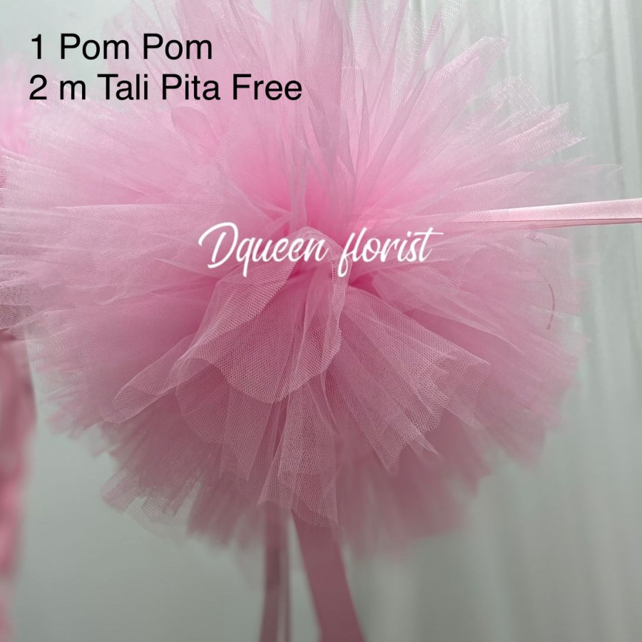 

Dqueen Florist - Pompom Bahan kain Tulle