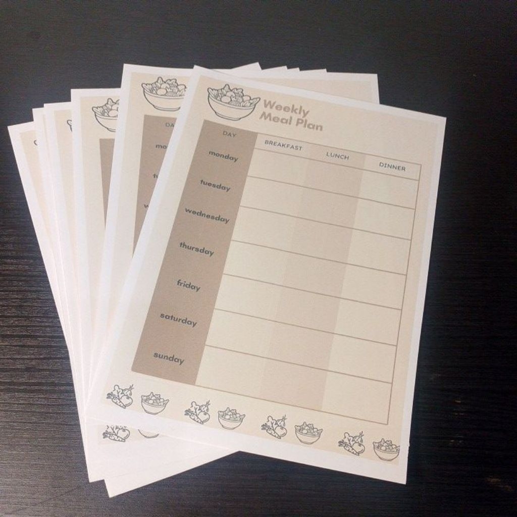 

Weekly Meal Plan lembaran