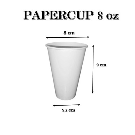 PaperCup 8oz / Gelas Cup 8oz (240ML)/ [50Pcs]