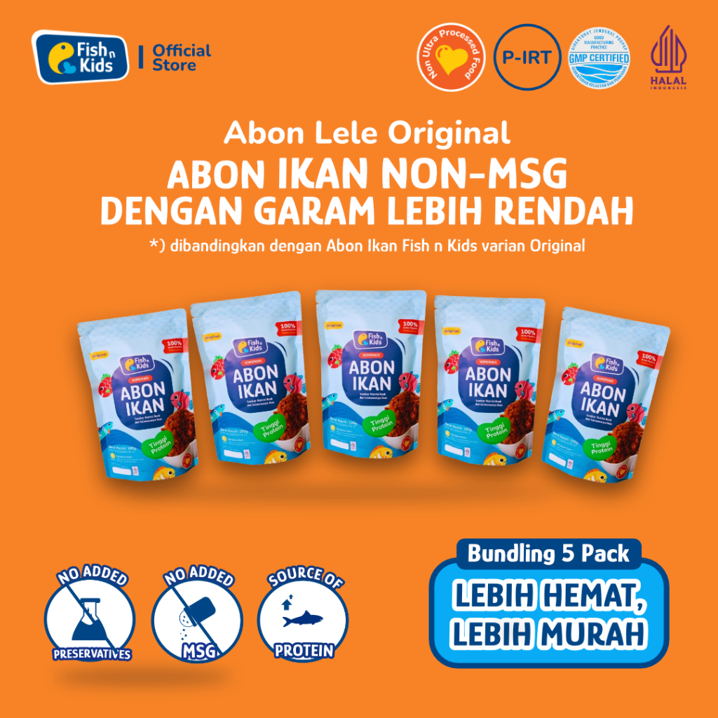 

Fish n Kids Bundling Hemat Abon Lele Original 100 gram